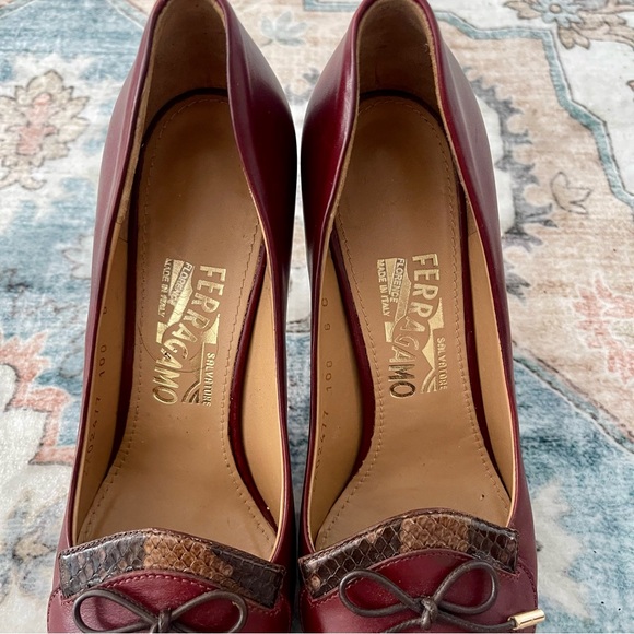 Salvatore Ferragamo Maroon Heels - Picture 12 of 12
